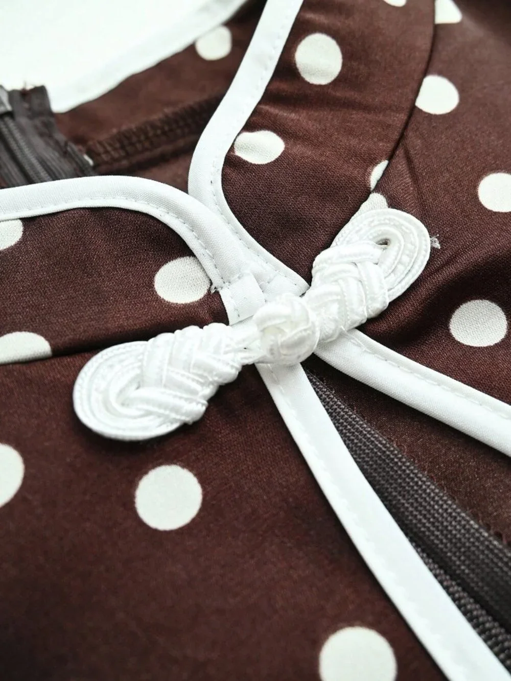 Brown Casual Women's Polka Dot Short Dress